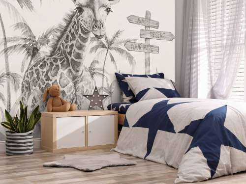Giraffbebis i djungeln beige
