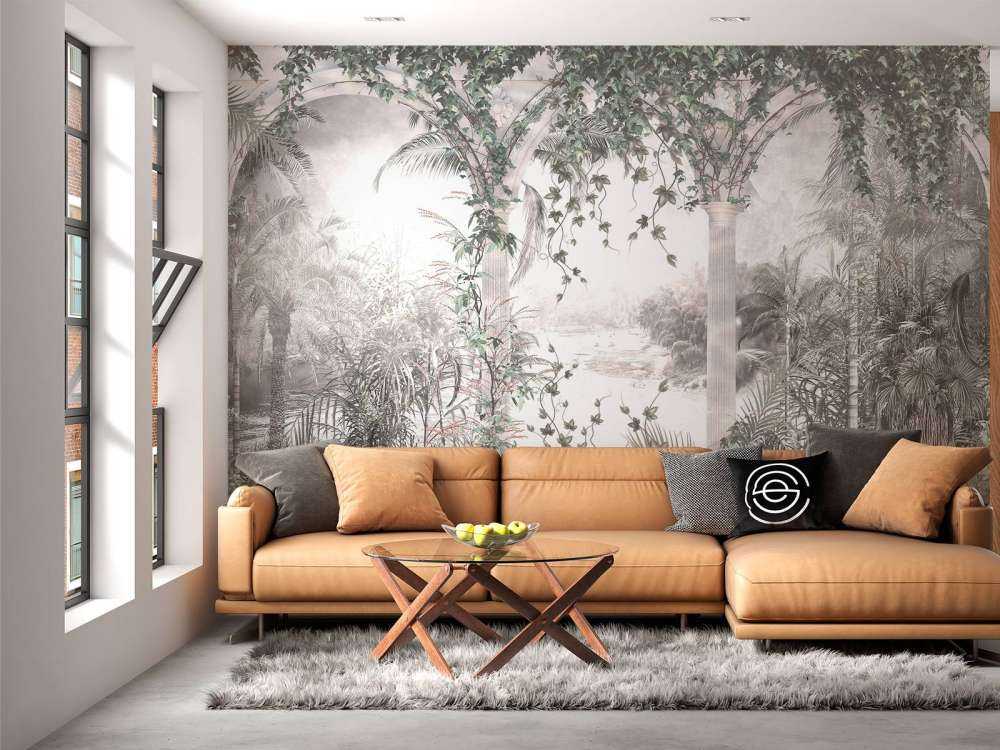 Tropiska träd och blad