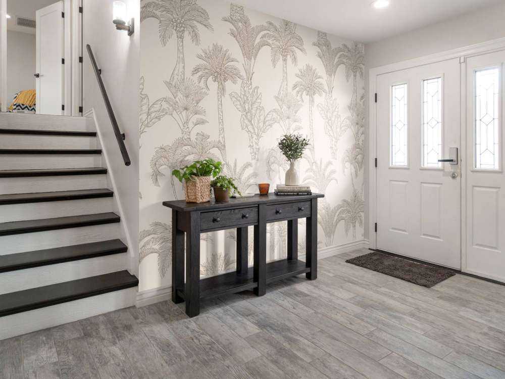 Djungel linjekonst beige