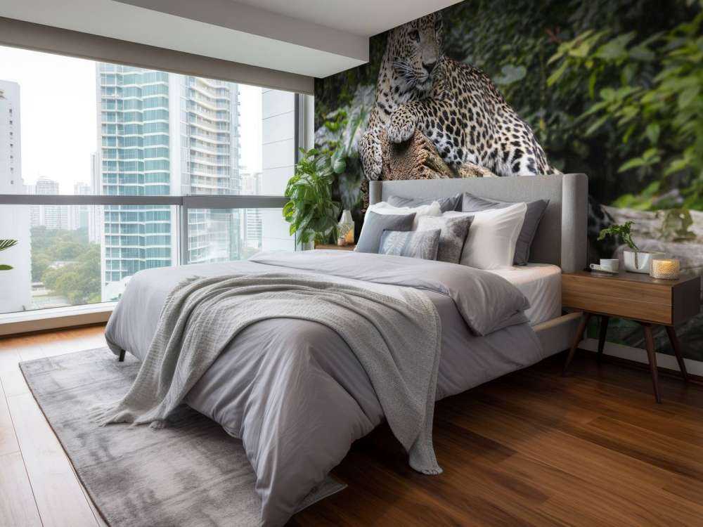 Leopard på träd