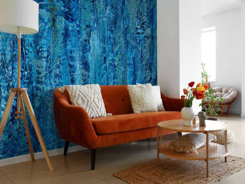 Måla med nyanser av blått