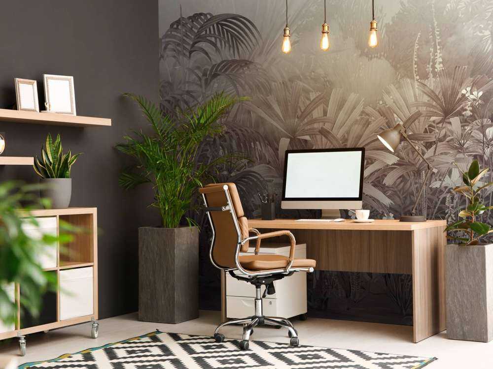 Morgon i den tropiska trädgården Lila