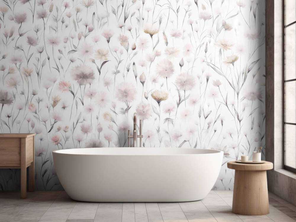 Kornblommor och fältgräs Rosa