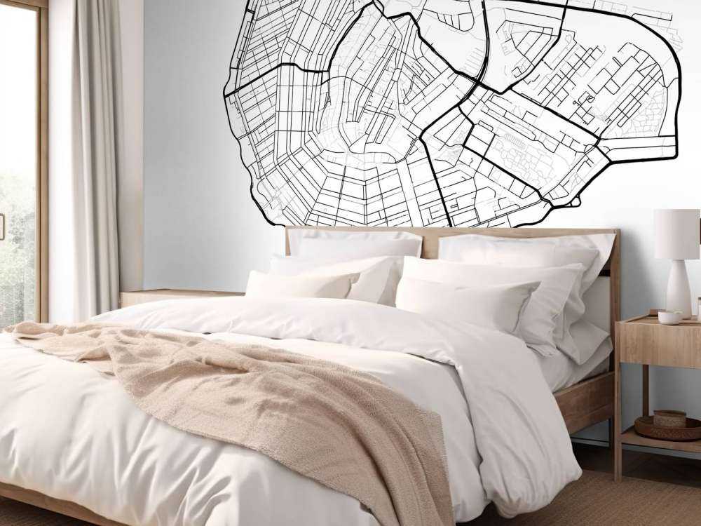 Unik karta över Amsterdam