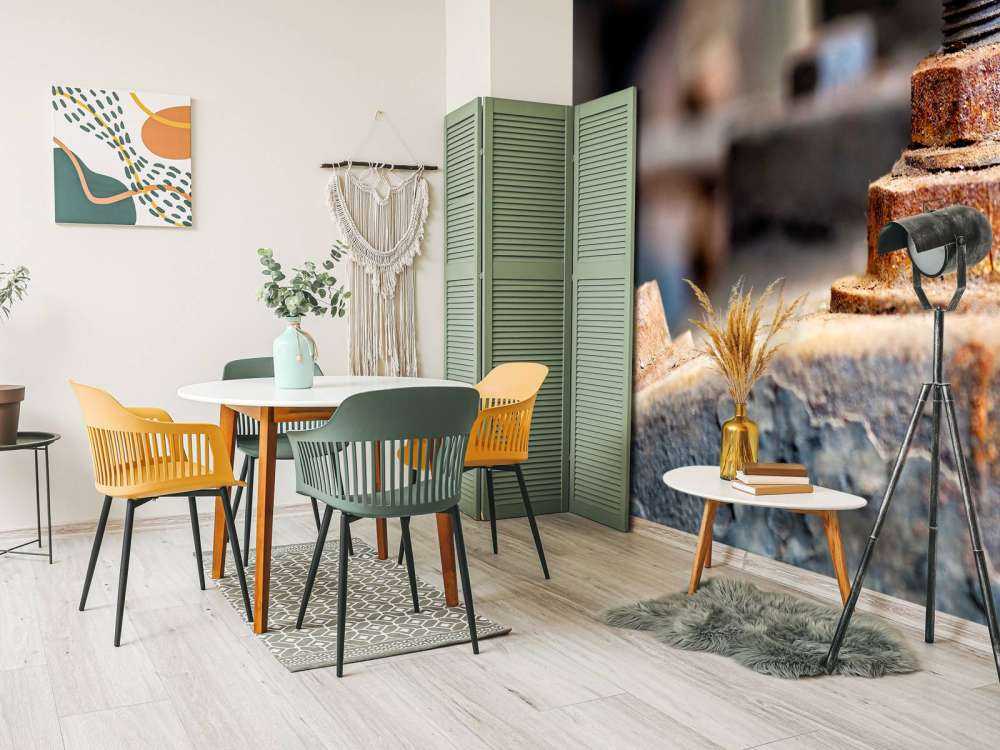 Detalje af en rusten dampkedel (B)