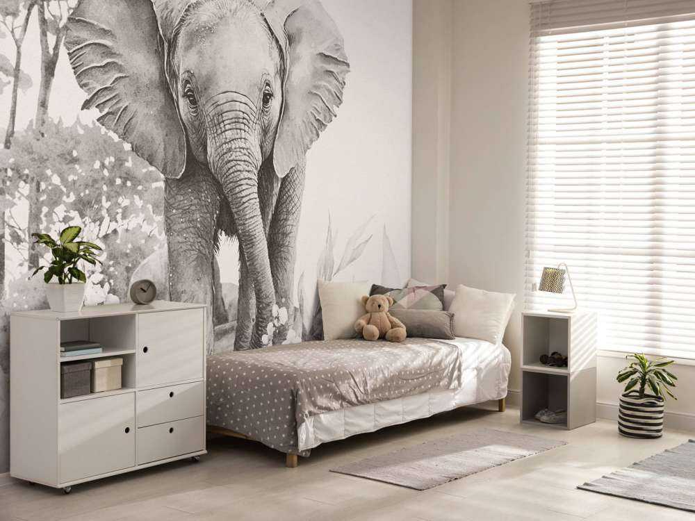 Elefantunge i junglen beige