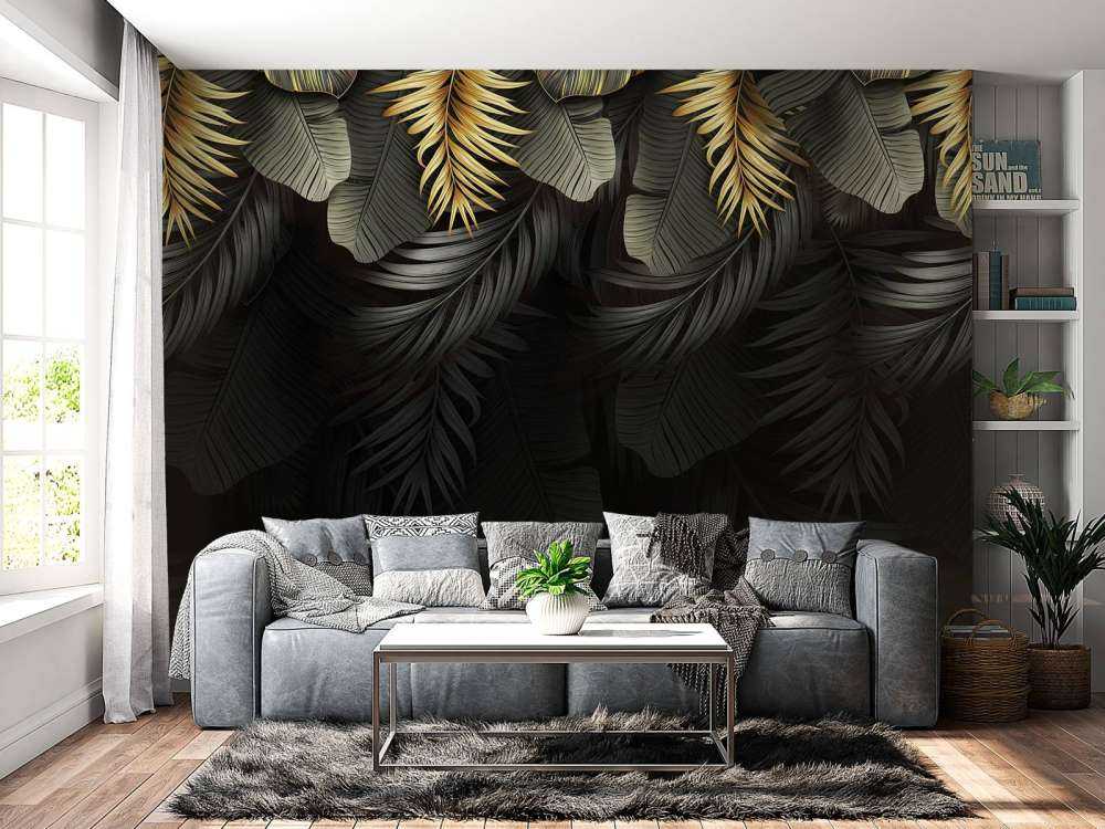 Blade på mørk baggrund