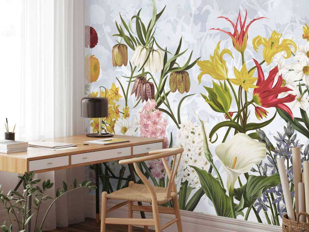 Forårsblomster - Skyet Himmelblå