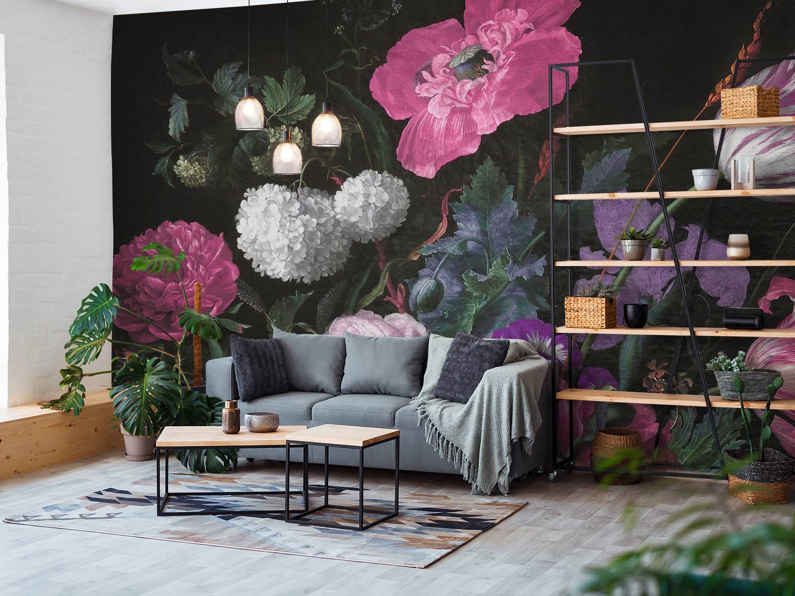 Barokblomster stilleben - stemningsfuld pink