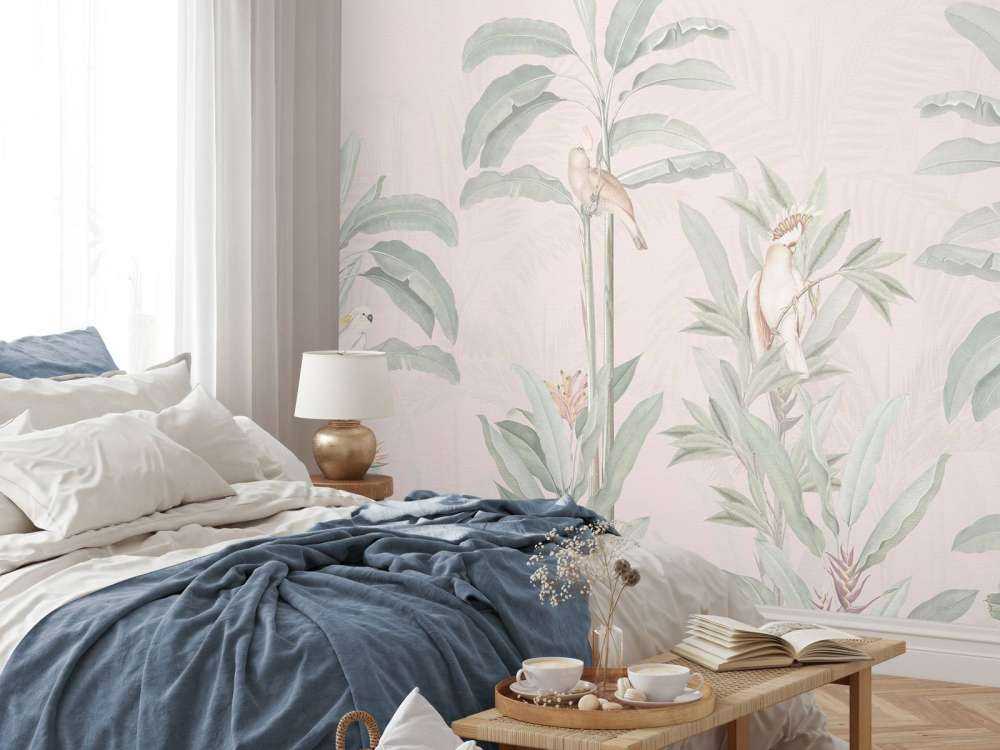 Vintage Jungle Landscape - lyserød