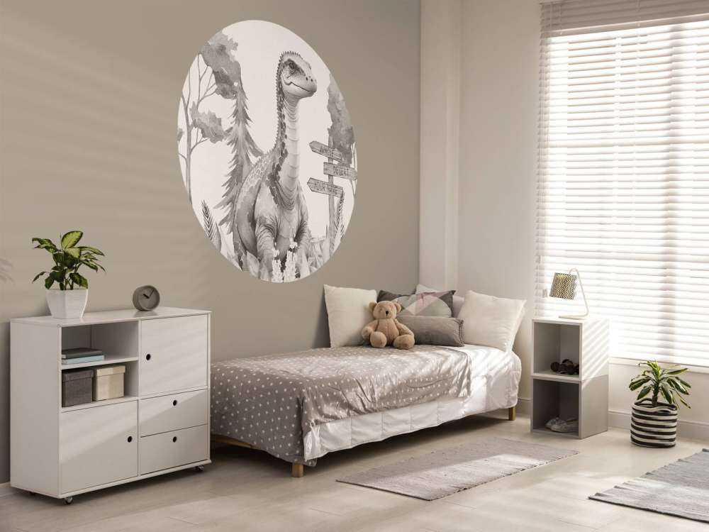Baby brachiosaurus i den beige junglen