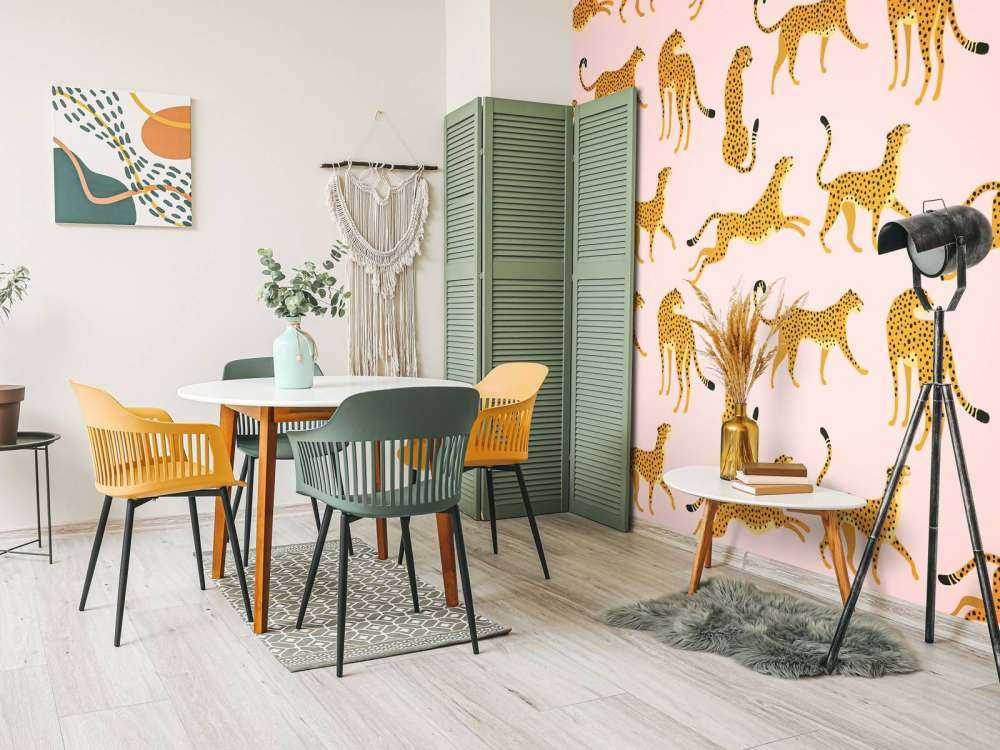 Roze luipaard print