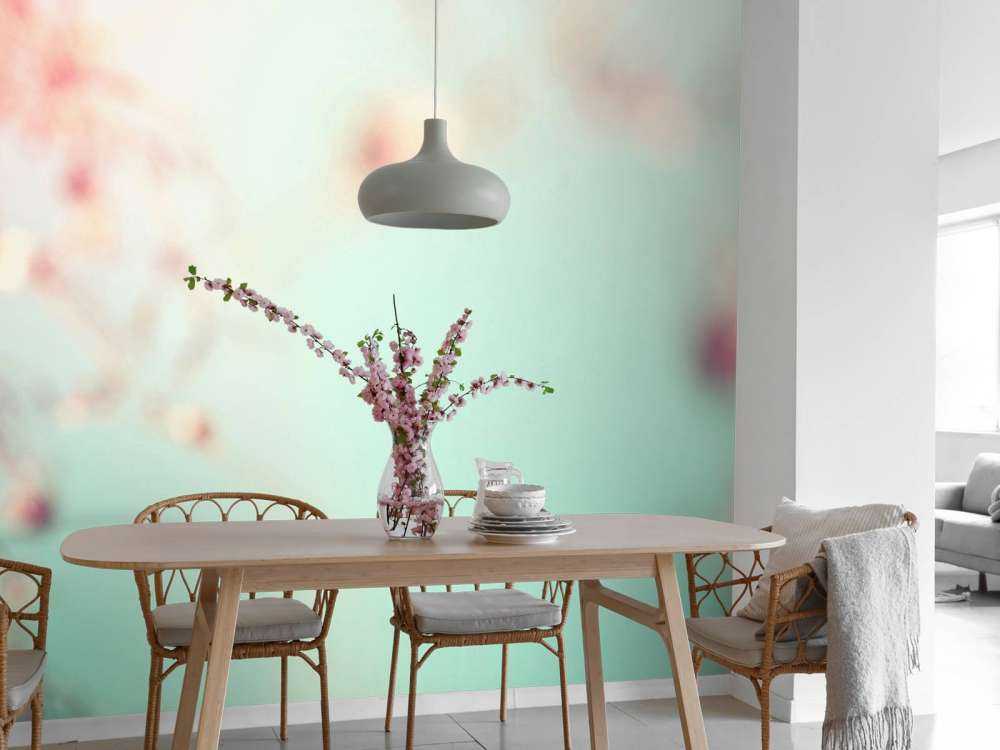 Lyserød blomst gren