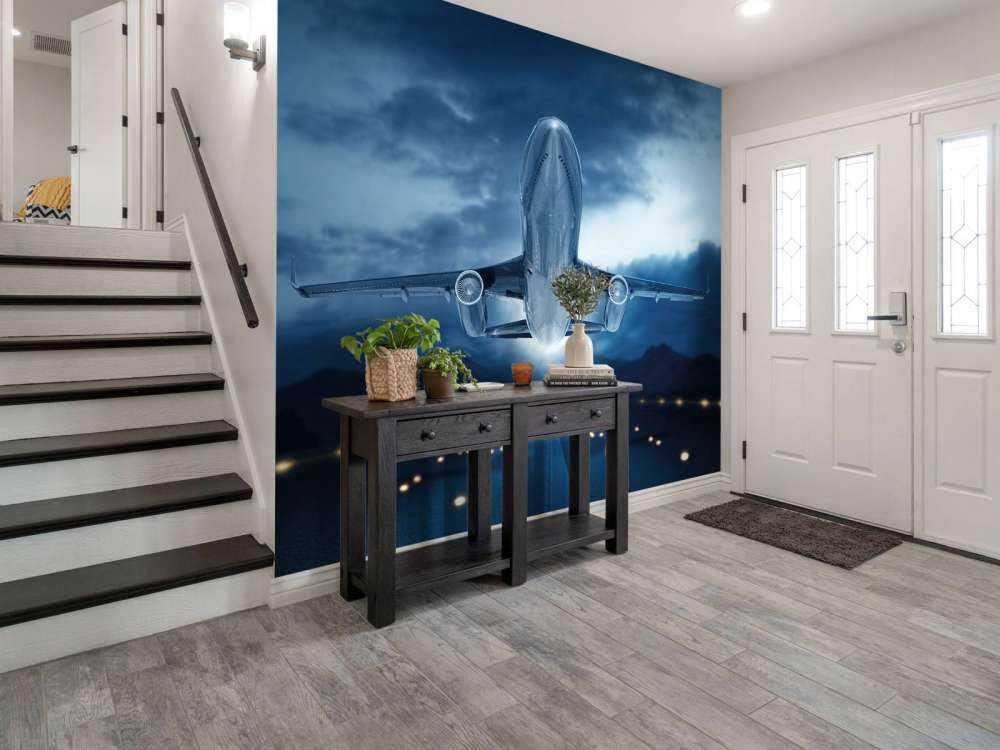 Stigende plan med mørk himmel