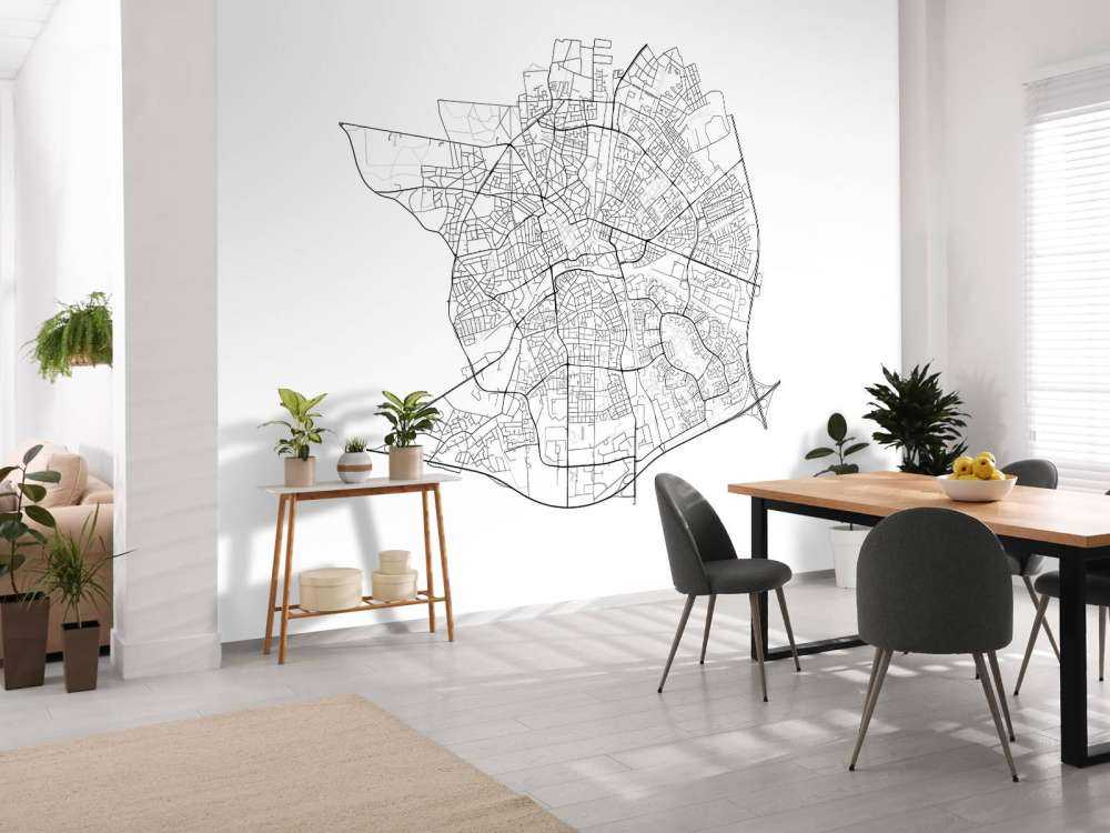 Kort over Apeldoorn, hvid