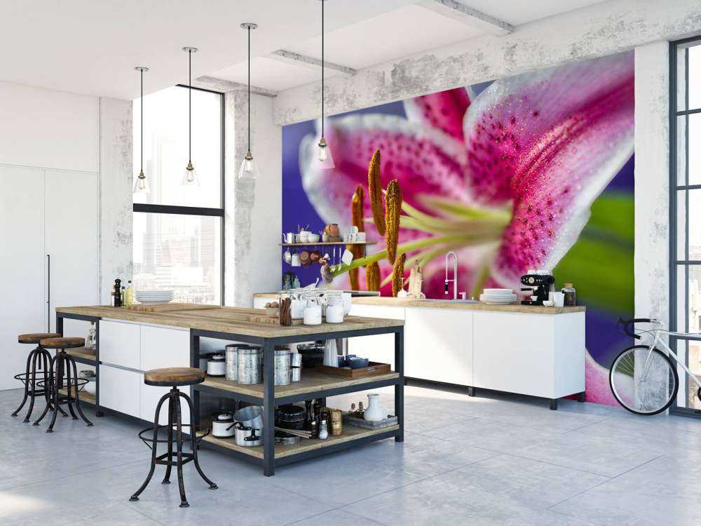 Nærbillede af lyserød blomst