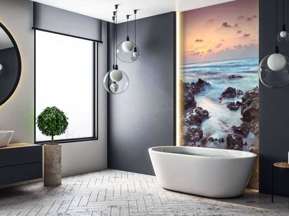 Solnedgang ved havet