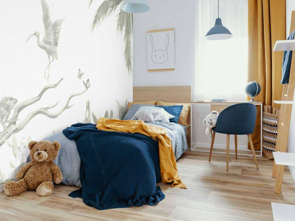 Gren med jungeldyr i grønt