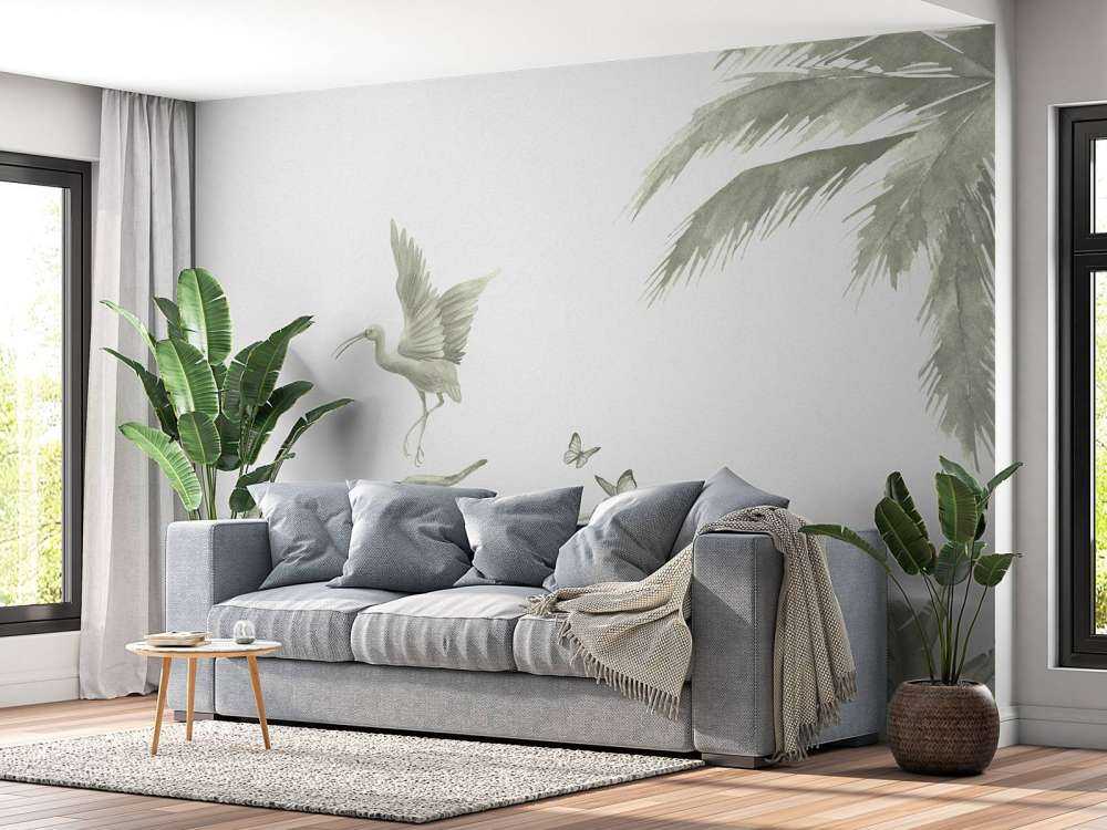 Gren med jungeldyr i grønt