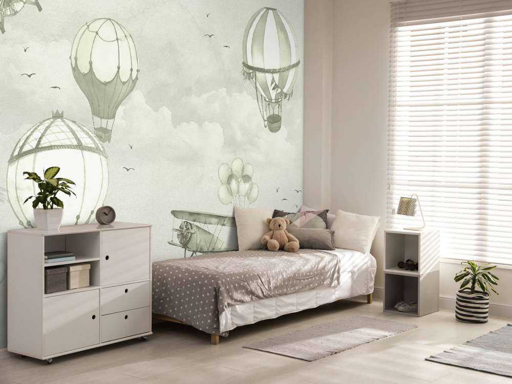 Varmluftsballonger i grønt