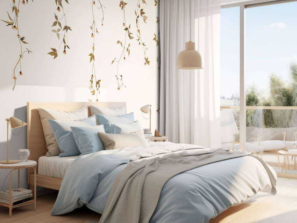 Clematis ranker med blomster