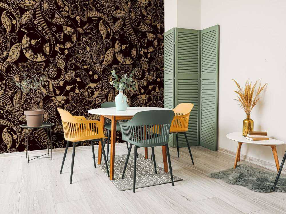 Gull blomstermønstre