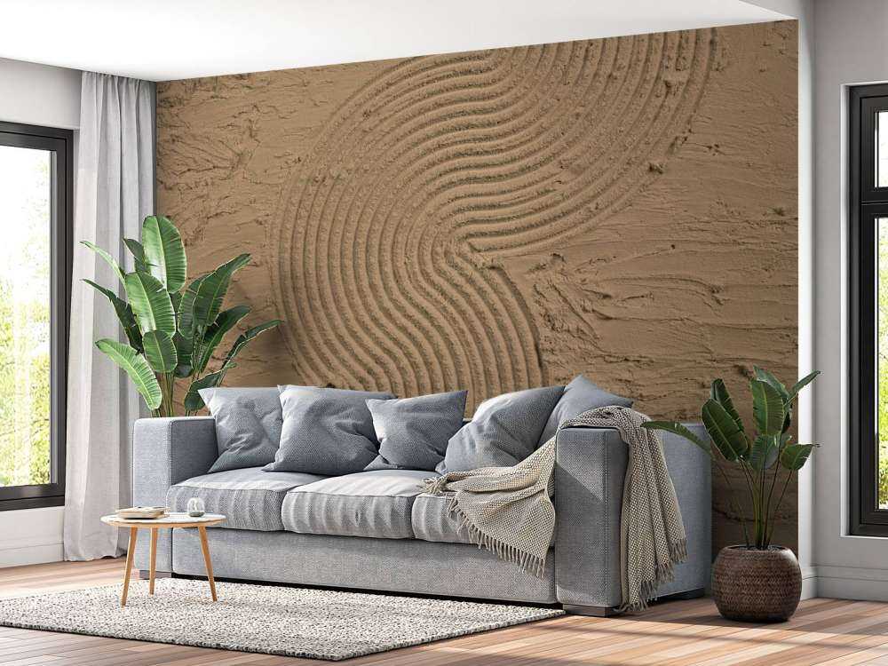 Organiske linjer og strukturer zoome inn gyldenbrun