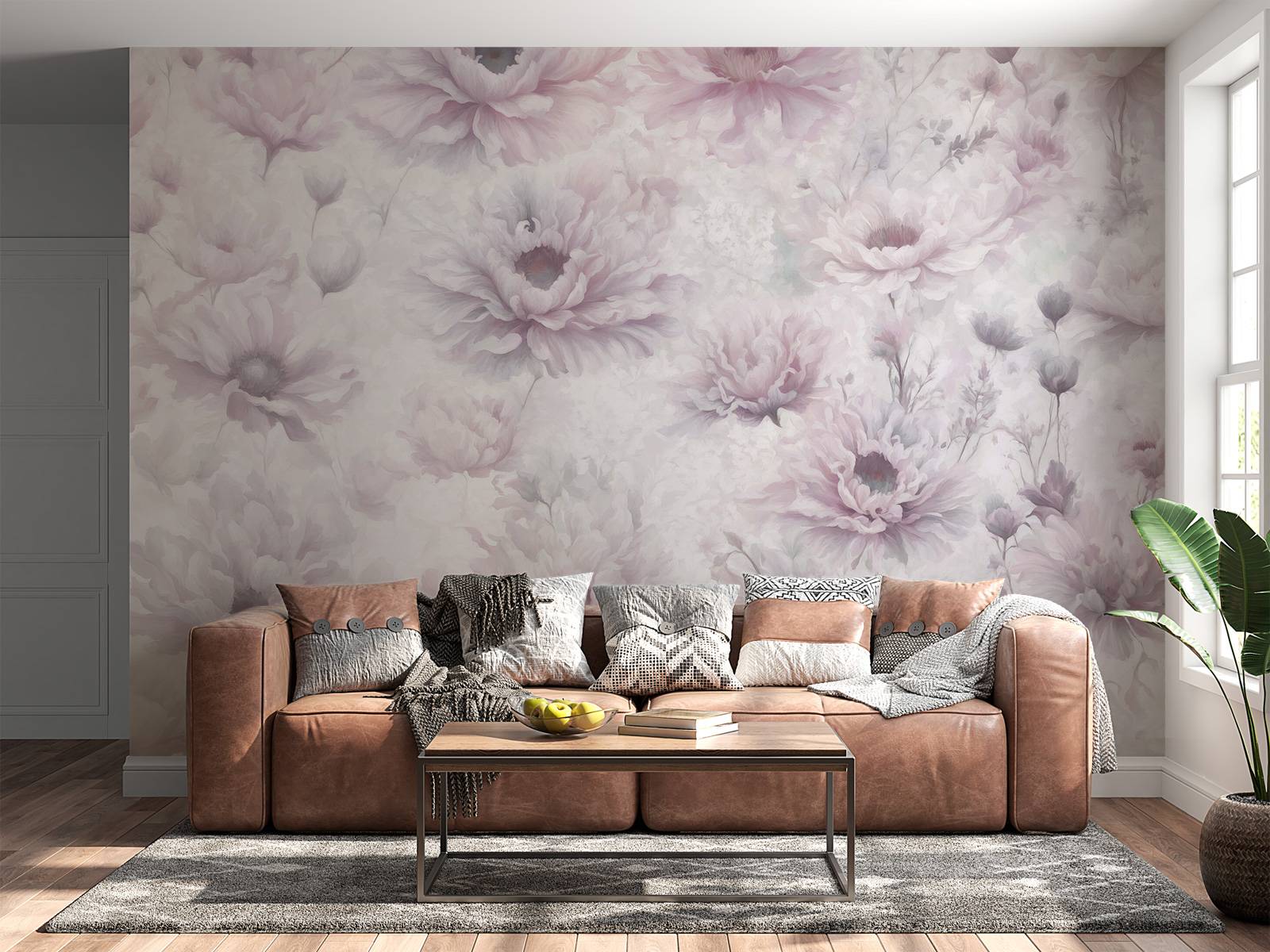 Romantisk Vegg Rosa