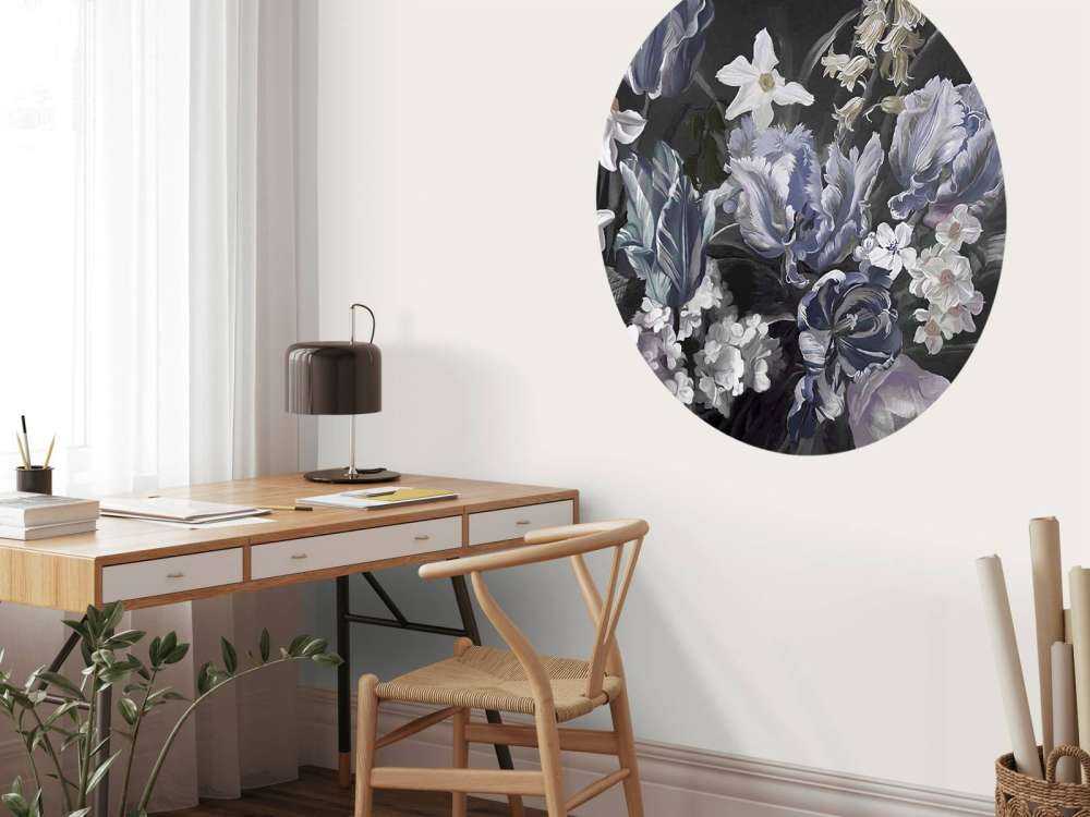 Bukett med blå pioner