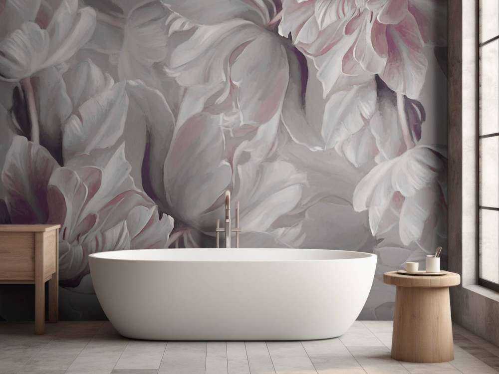 Store tulipaner grå