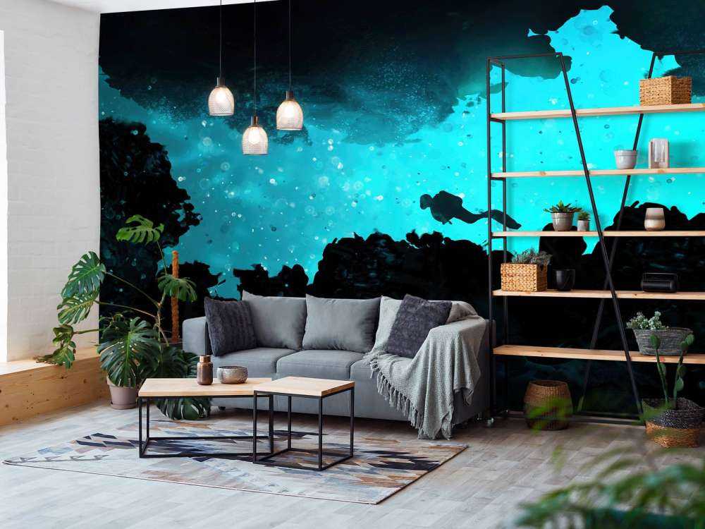 Smal hule med dykker