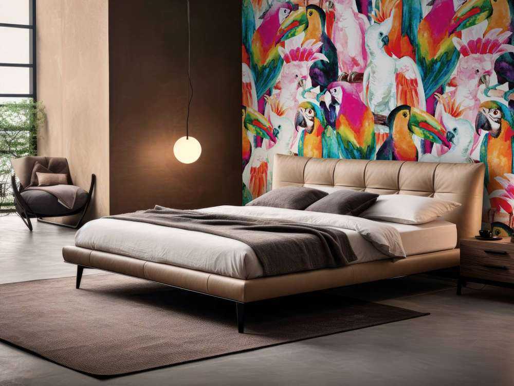 Tropiske, fargede fugler