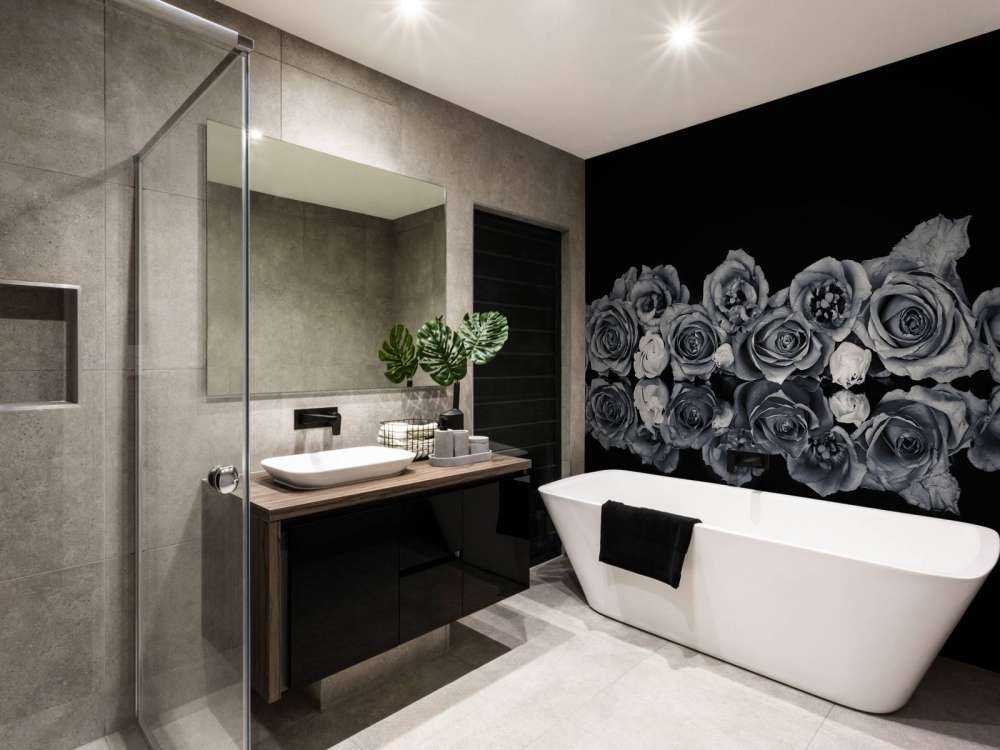 Rosebukett svart-hvitt