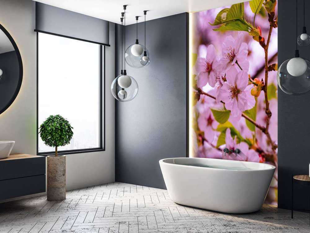 Rosa blomster med kronblad