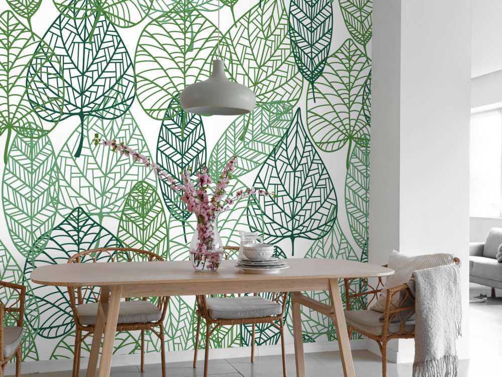 Gjennomsiktige grønne blader