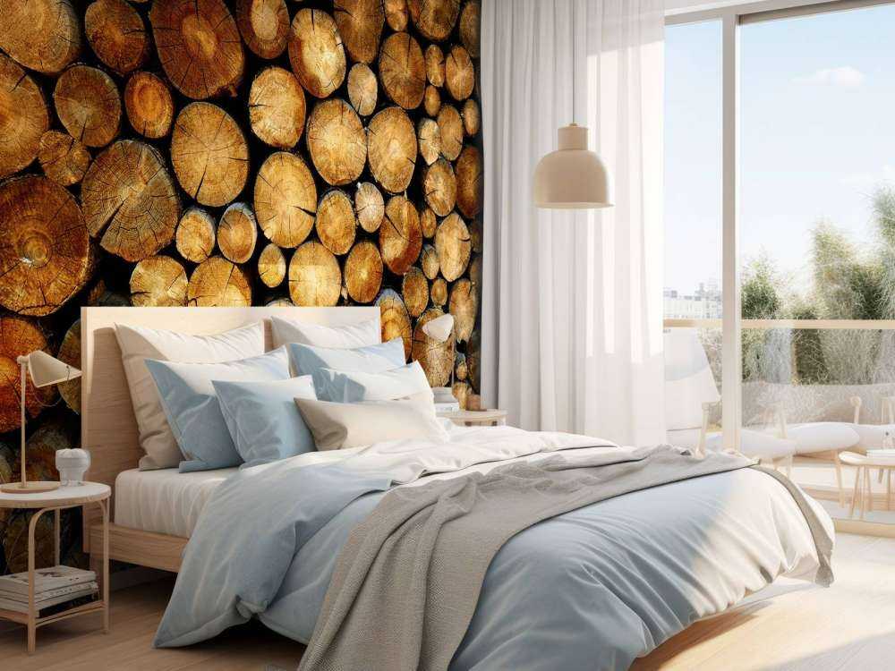 Stablet stamme røde trær