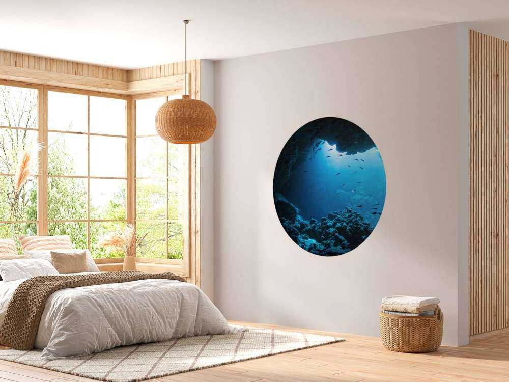 Ubåtgrotte med fisk