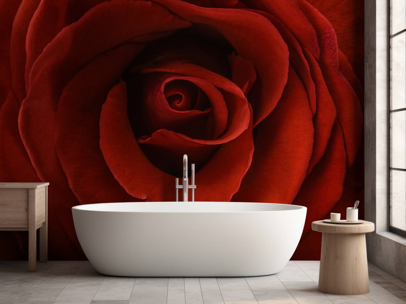 Nærbilde rød rose