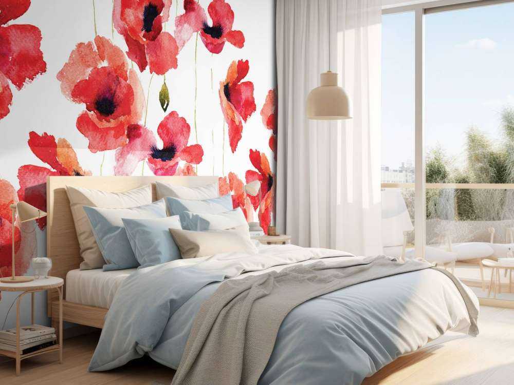 Valmuer laget av akvarell