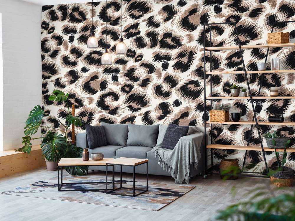Beige farget panter pels