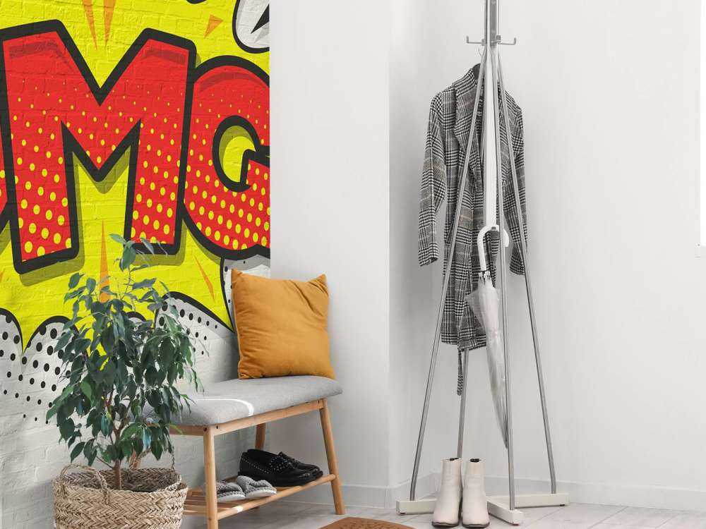 Farget graffiti på vegg