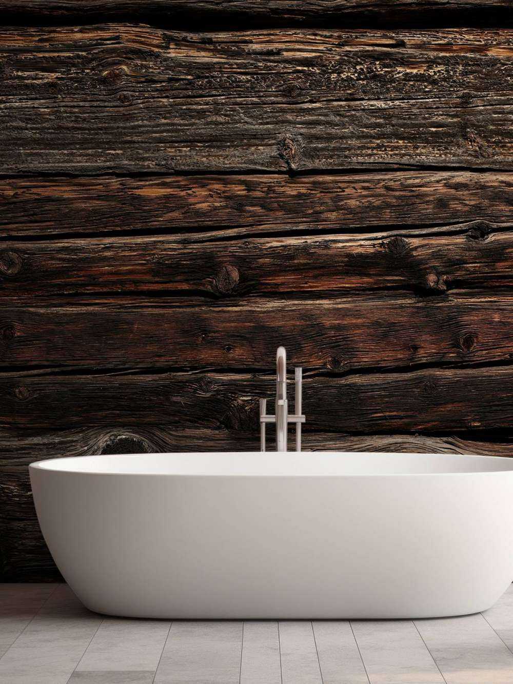 Mørk gammel horisontalt tre