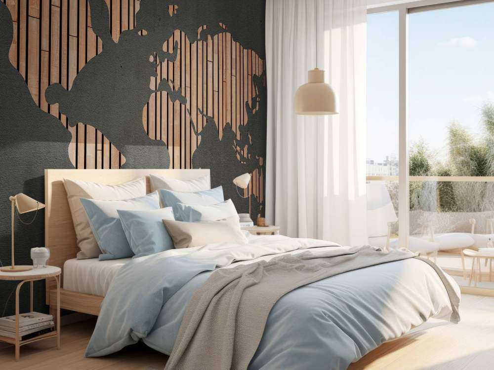 Verdenskart med treplanker