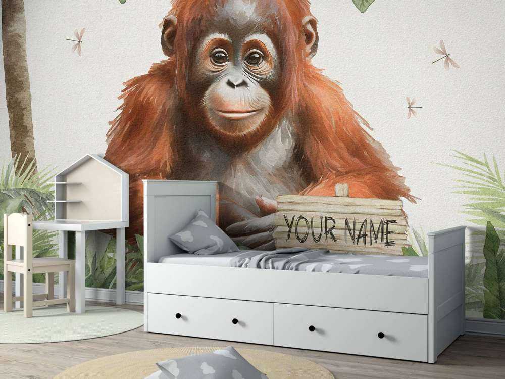 Ung orangutang i jungelen