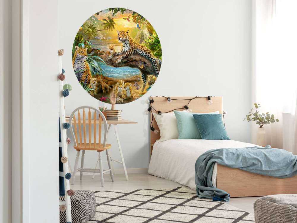 Leopards Family in the Bay