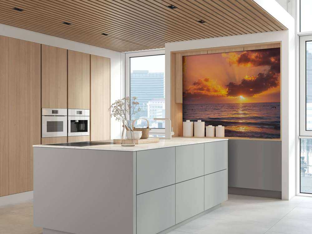 Vakker oransje solnedgang