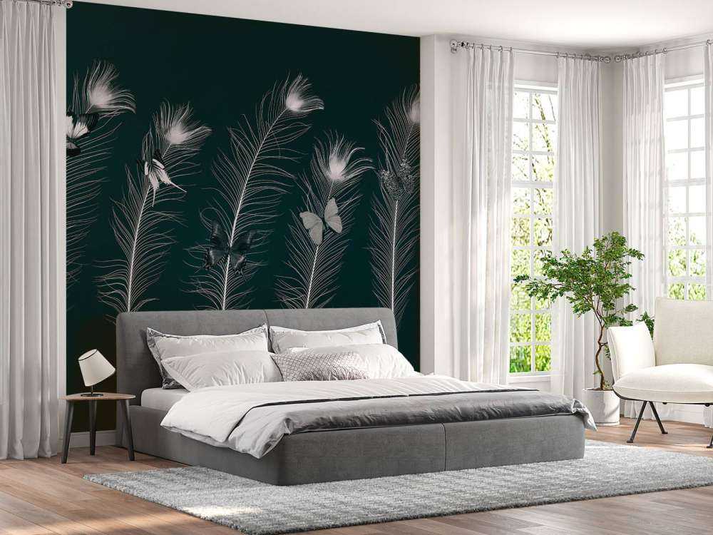 Sommerfugle på påfuglefjer