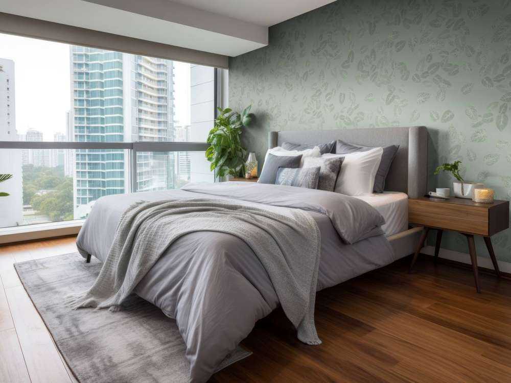 Små blade på grågrøn