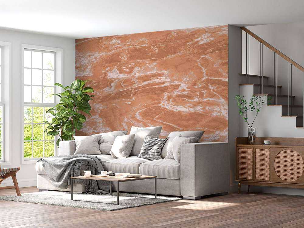 Terracotta marmor med fejninger