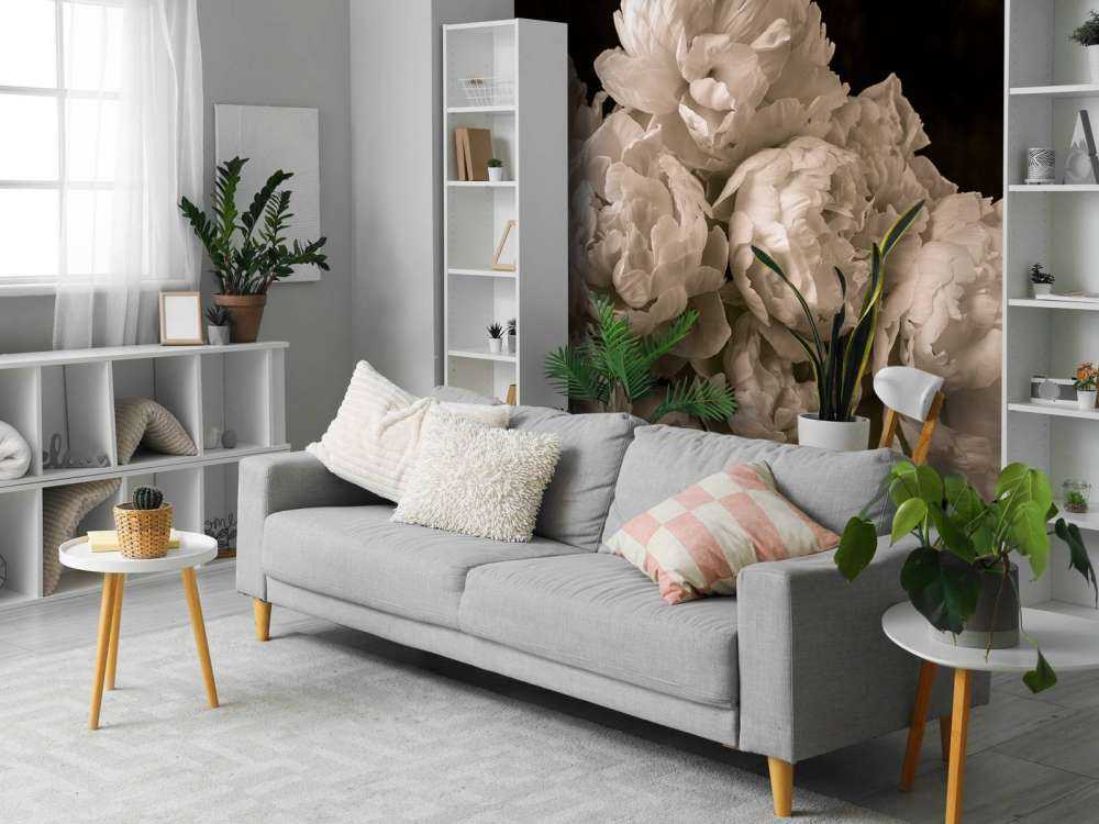 Buket af pæoner vintage